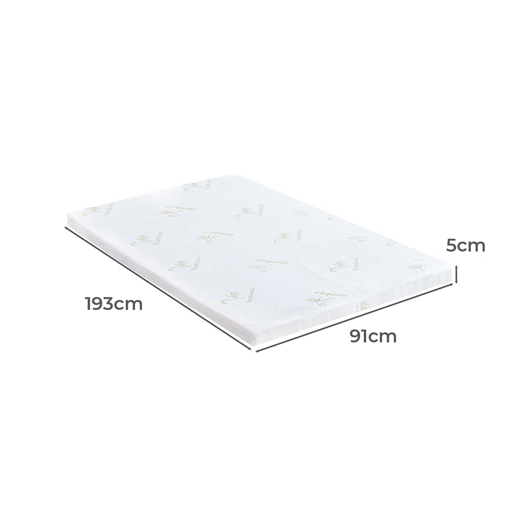 Mattress Topper - 5cm Thickness Cool Gel Memory Single