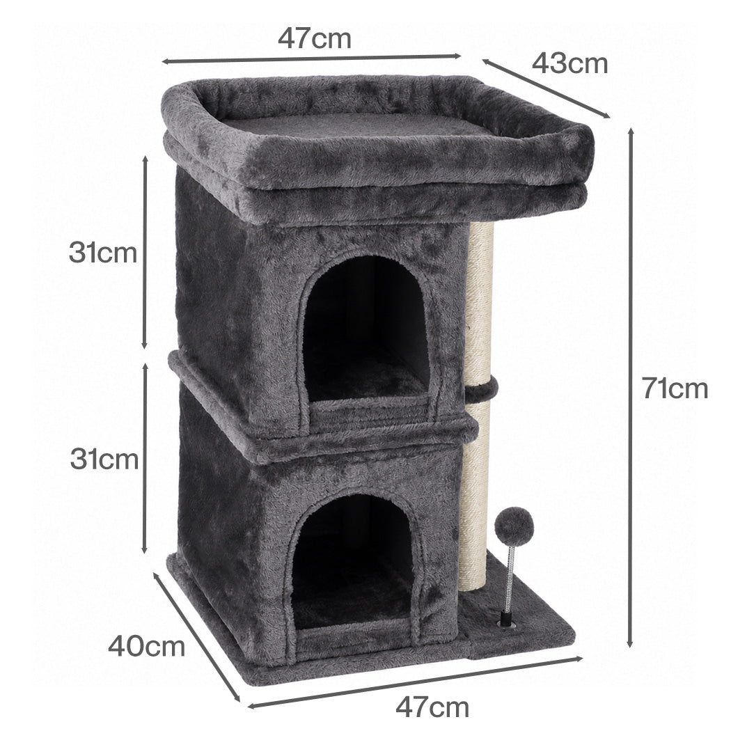 Cat Tree Tower Dark Grey 47x43cm