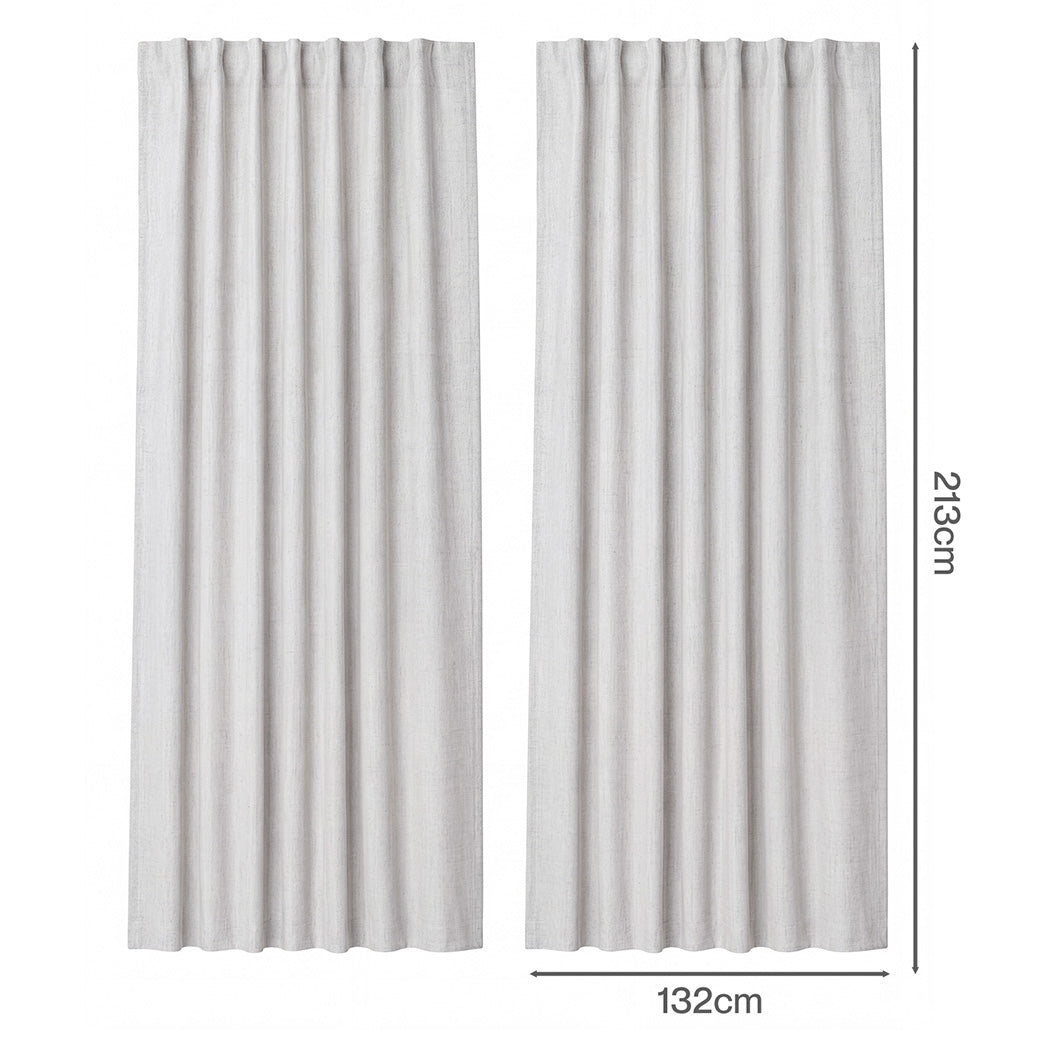 Blackout Curtains Thermal Linen 2-Panel | Simpledeals