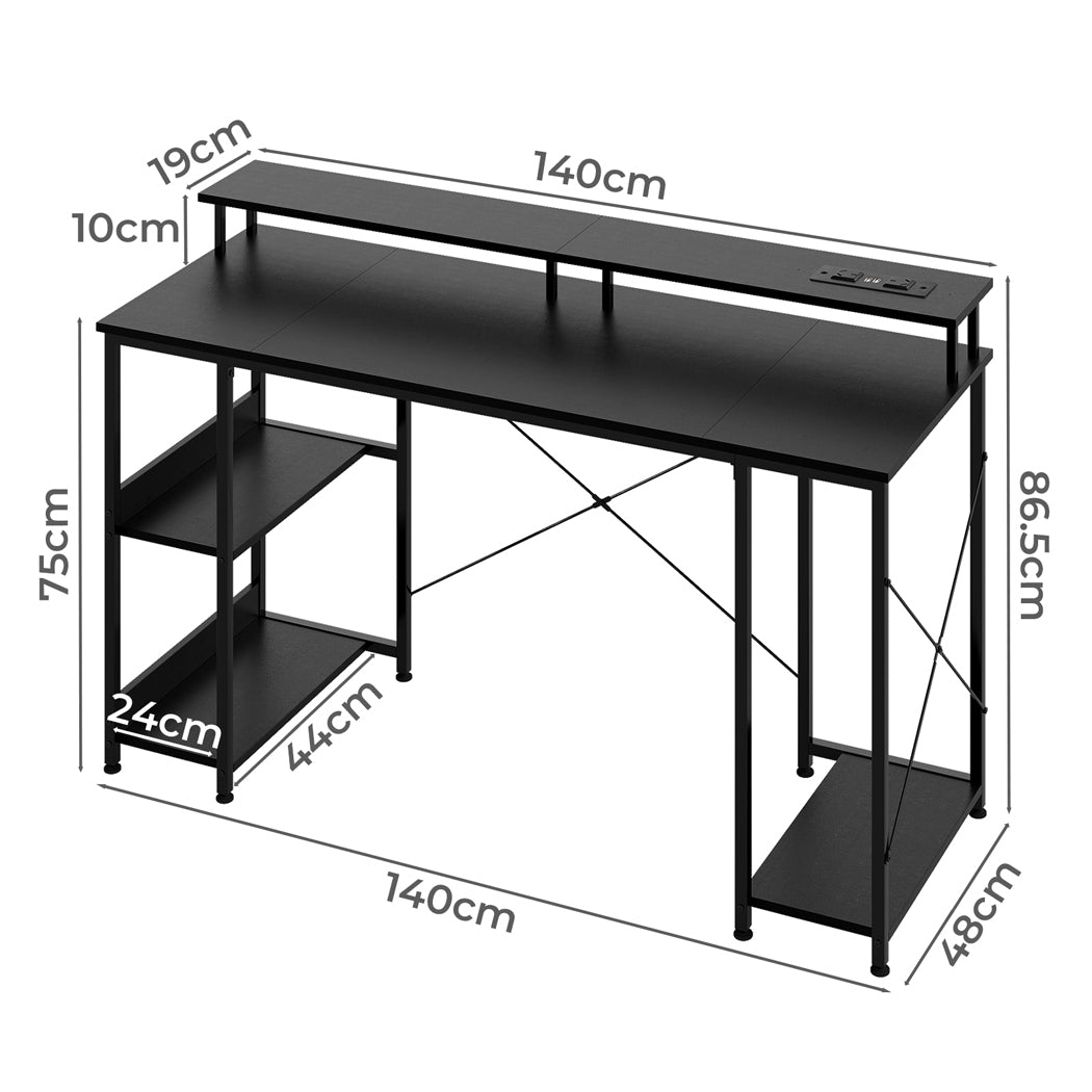Gaming Desk Computer Table 140cm 140x48x86.5cm
