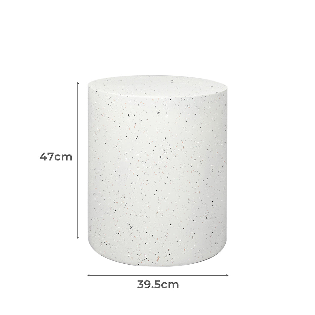 Round Terrazzo Side Table 39.5x39.5x47cm