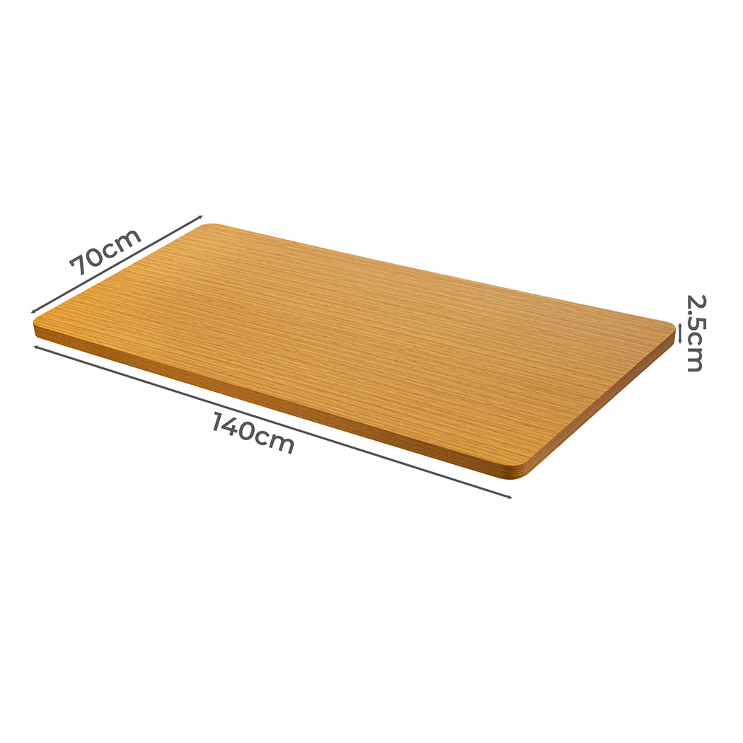 Premium Desktop For Motorised Adjustable Black 140X70CM Natural