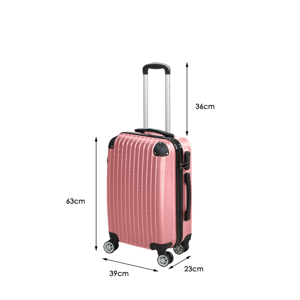 24 Luggage Suitcase Rose Gold 39x23x63cm
