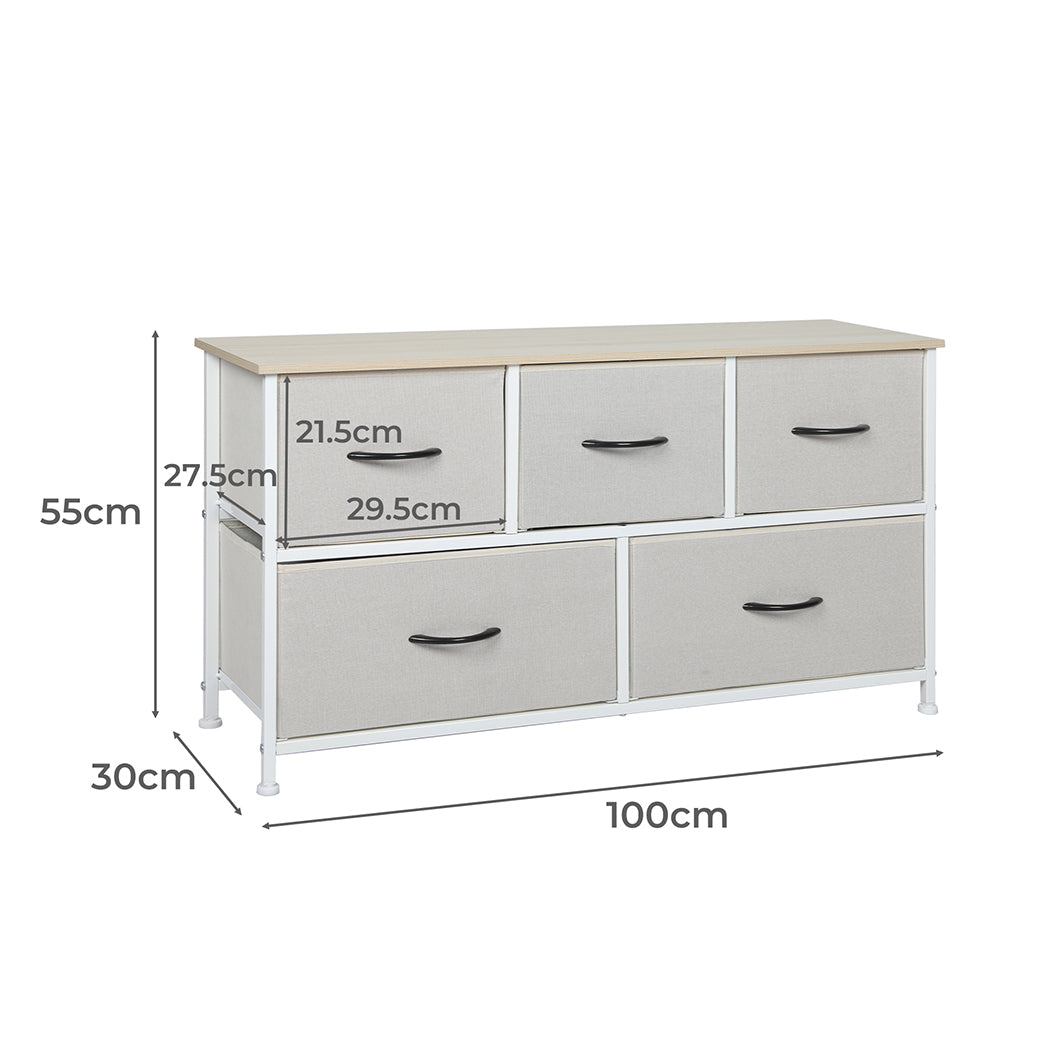 Storage Cabinet Tower Beige 45x30x45cm