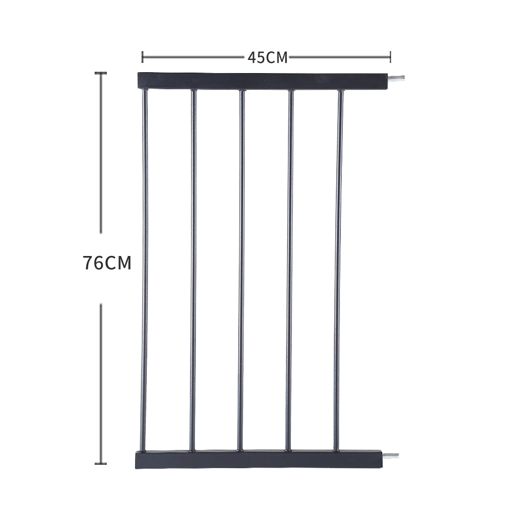 Baby Kids Pet Safety Security Gate Stair Barrier Doors Extension Panels Black and White