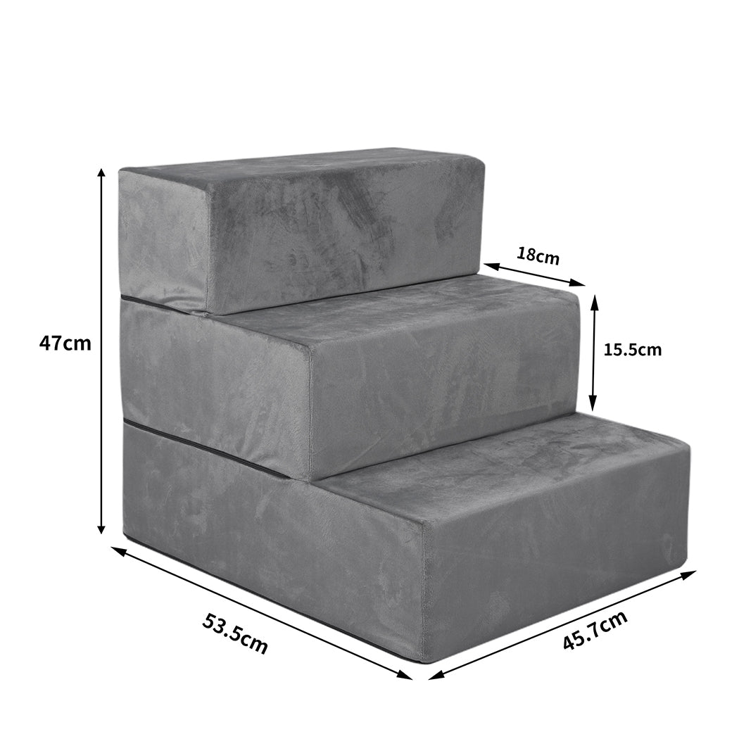 Pet Stairs 3 Steps Portable Adjustable Medium | Stair Step Ramp Climbing
