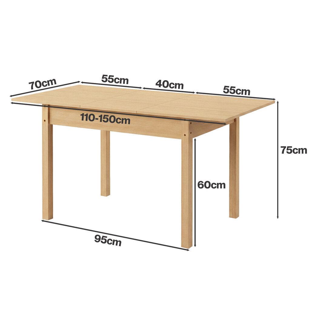 Extendable Dining Table Oak 4-6 Seater | Simpledeals
