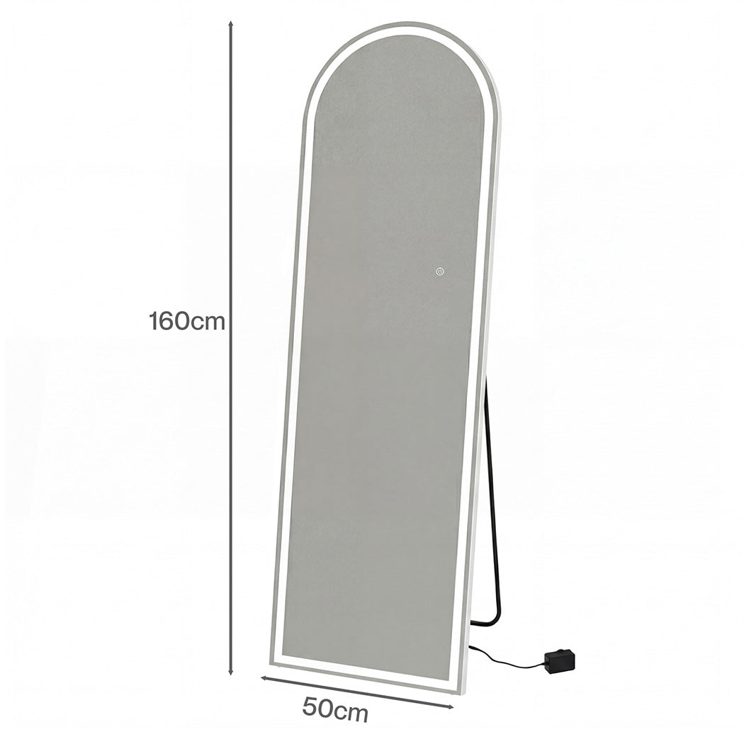 165cm Arched LED Full Length Mirror Floor Wall | Simpledeals