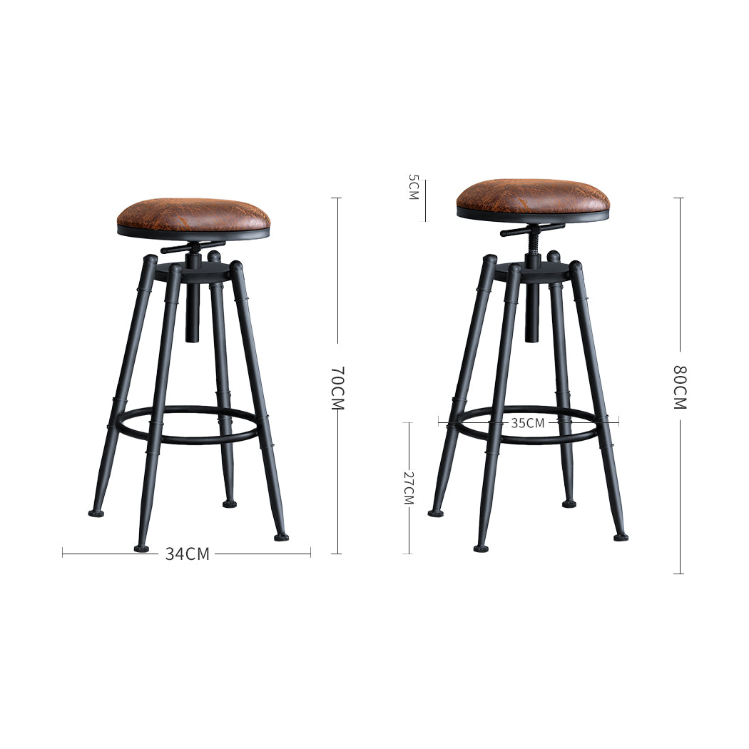4x Bar Stools Industrial Kitchen | Rustic Stool Stool Barstool
