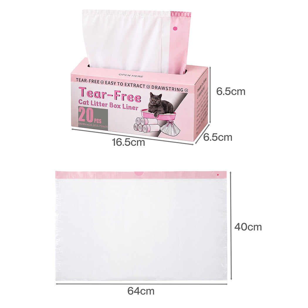 Cat Litter Bags Drawstring Large 64x40cm