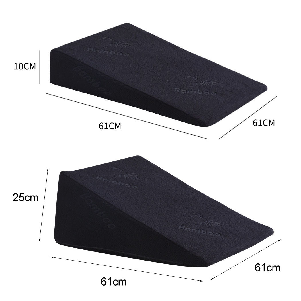 Cool Foam Bed Wedge Pillow Cushion Neck Back Support With Cover