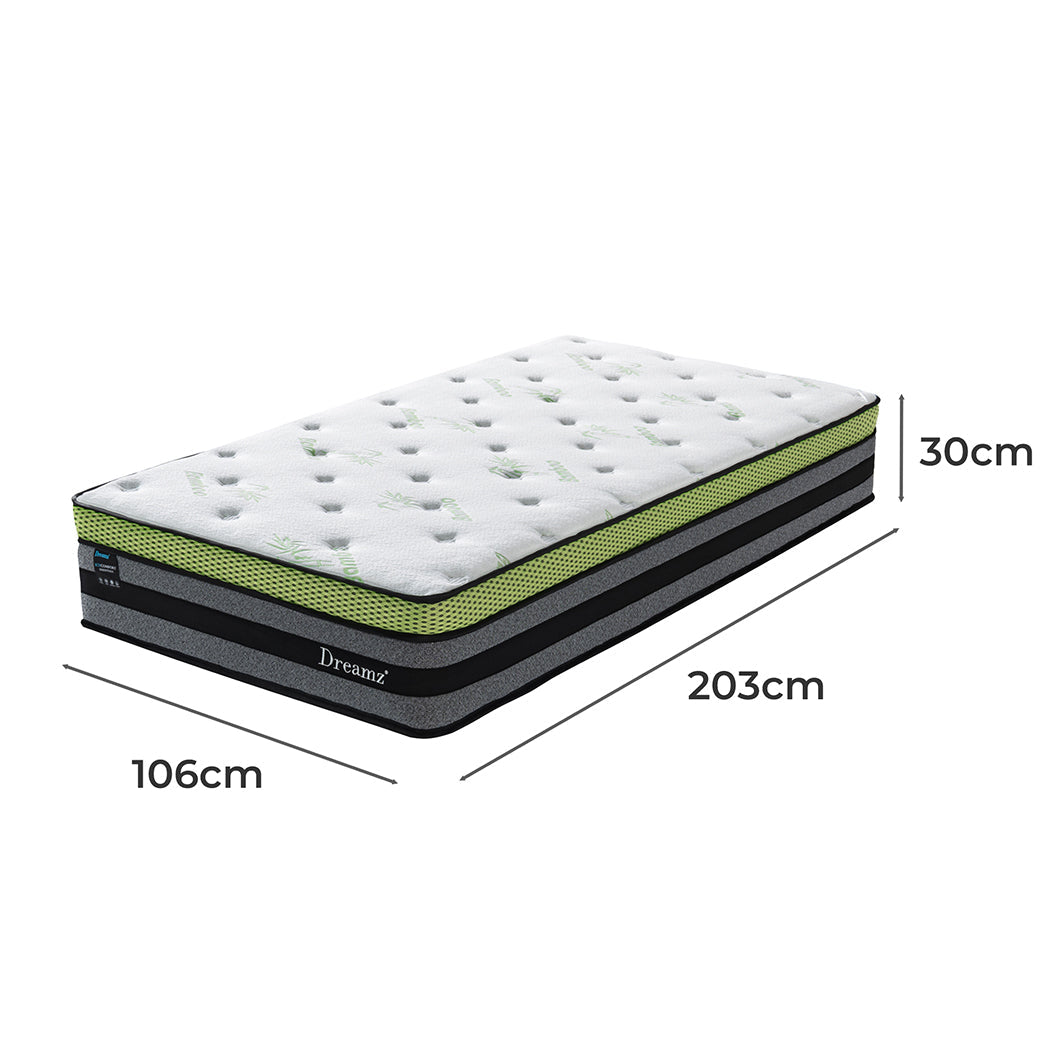 King single 30cm Versatile Cooling Mattress Pocket Medium-firm 6.5 Comfortable Design | id11&12