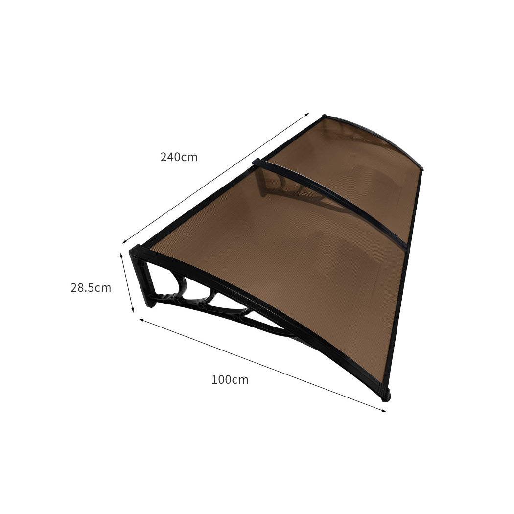 Window Door Awning Canopy Outdoor Patio Sun Shield Rain Cover 1 X 2.4M, SC10 id