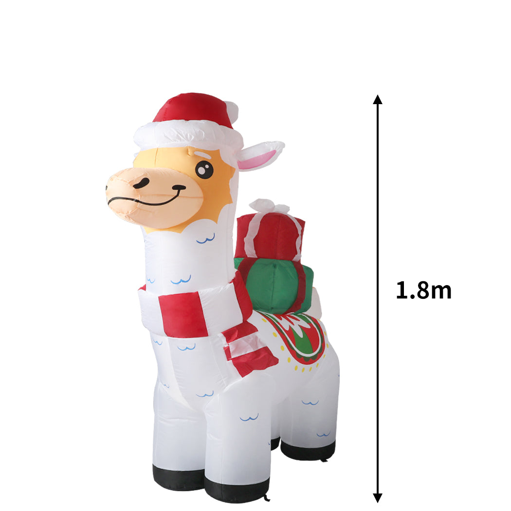 Inflatable Christmas Decorations | Xmas Alpaca Led Lights
