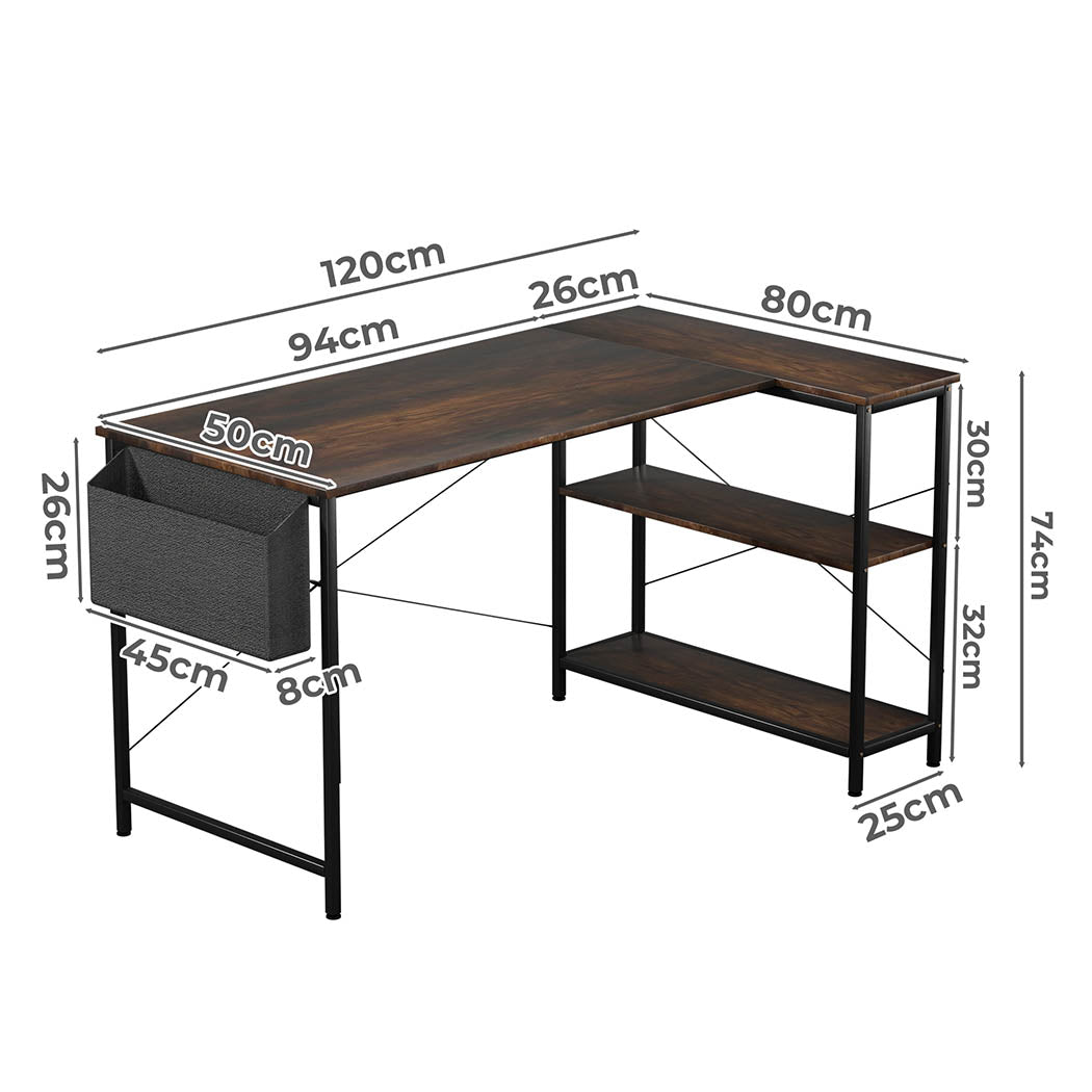 Contemporary L Shaped Computer Desk Home Corner Desk  Multipurpose, id11&12