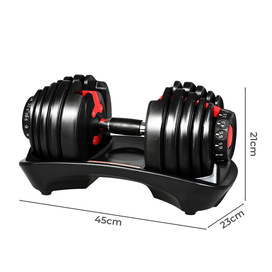 Adjustable Non-slip Steel Gym - Black 45x23x21cm