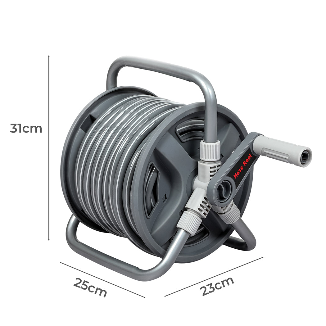 Portable Hose Reel 20M Grey 11x15cm