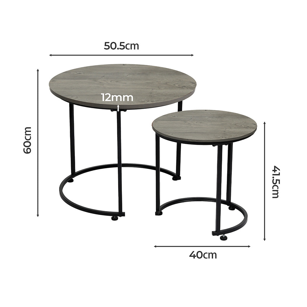 Grey coffee table 60x50.5cm, detail