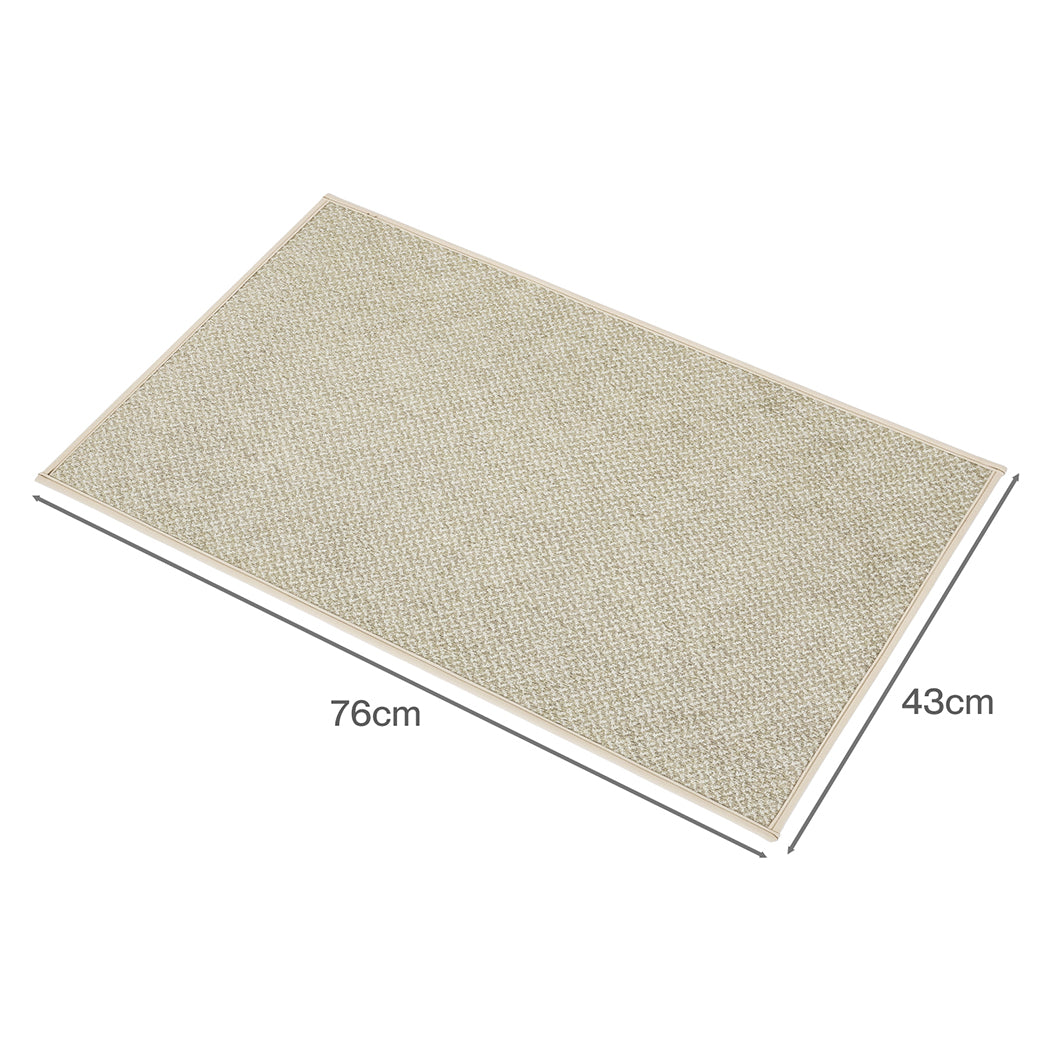 Front Door Mat Non Slip Brown 76x43cm
