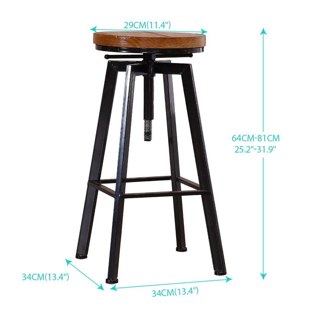 Bar Stools Industrial Kitchen | Stool Wooden Barstools Swivel