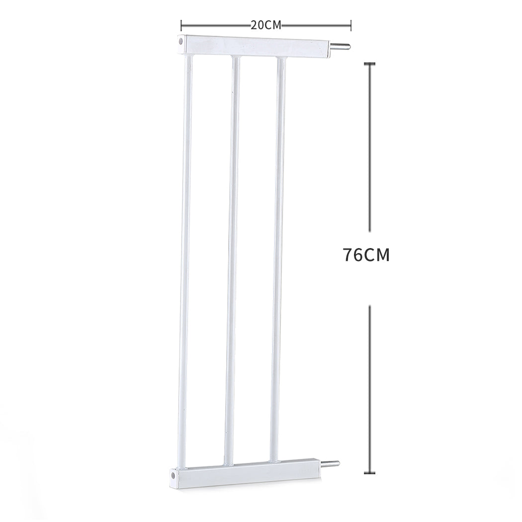 Baby Safety Gate Adjustable Pet White 20cm Extension, White colour