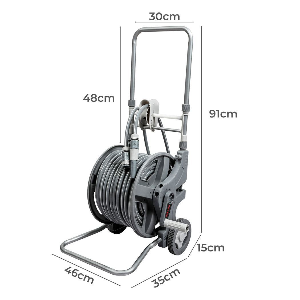 Portable Hose Reel 45M Grey 11x15cm
