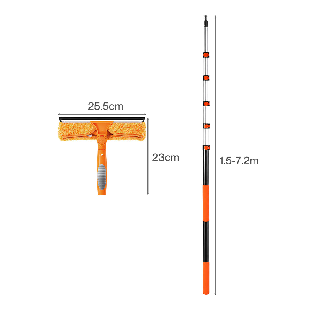 Telescopic Window Cleaner 7.2M Long 25.5x23cm