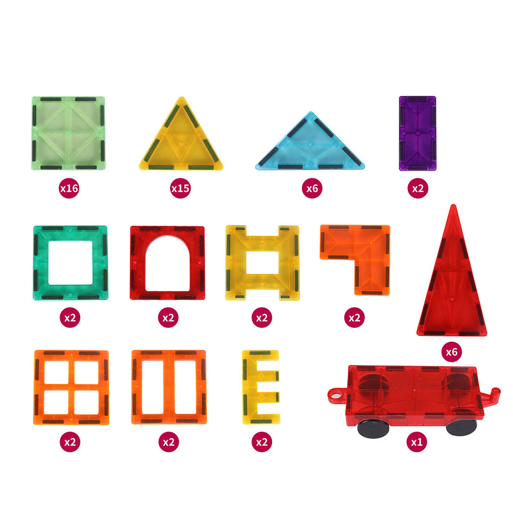 Kids Magnetic Building Blocks Tiles Educational Toys 60pc