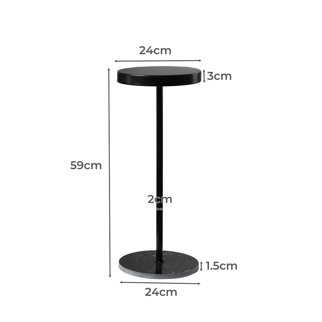 Versatile Side Table Round Tabletop Small Lightweight  Space-Saving, id2&3