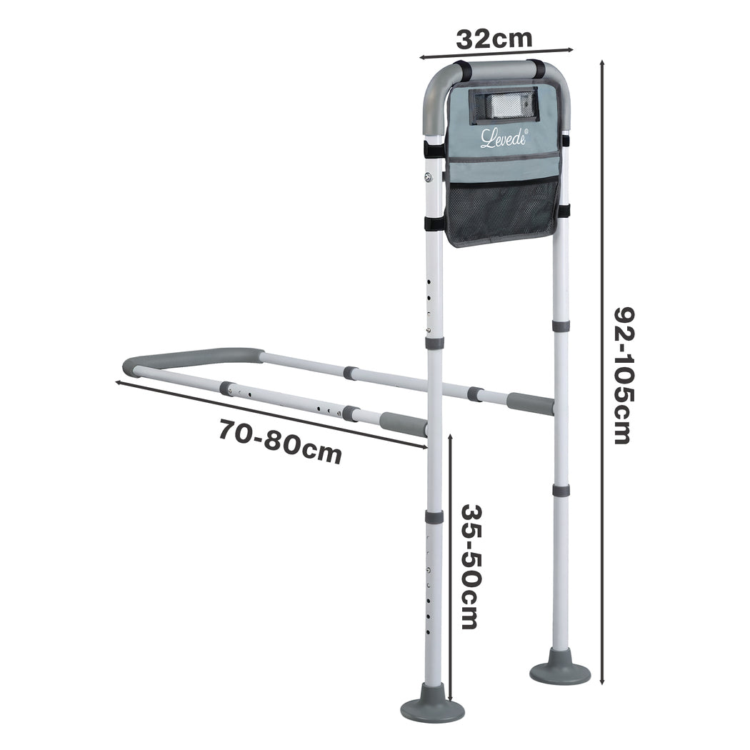 Bed Rail Elderly Adjustable Safety Handle LED Light | Simple