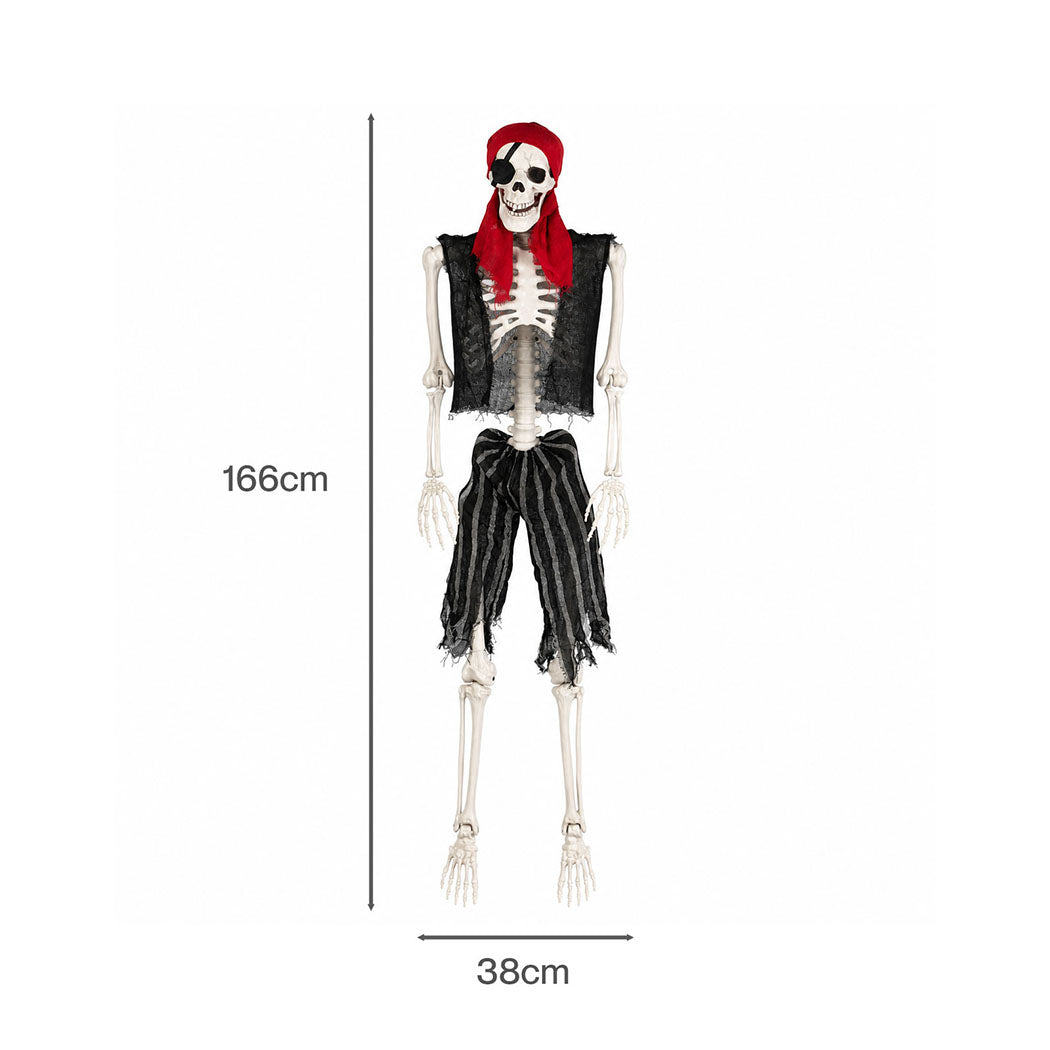 Life Size Pirate Skeleton Decor 166x38x17cm