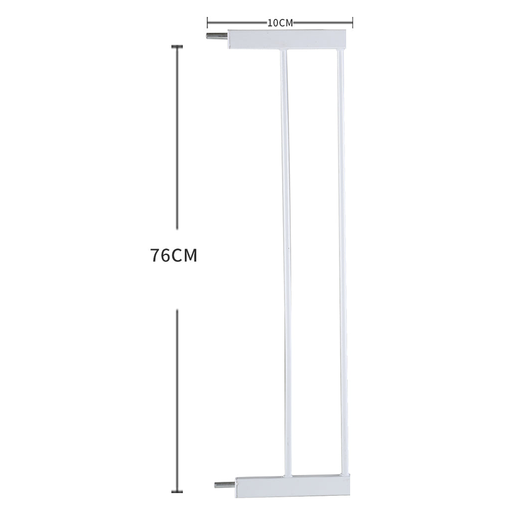 Baby Safety Gate Adjustable Pet White 10cm Extension, White colour