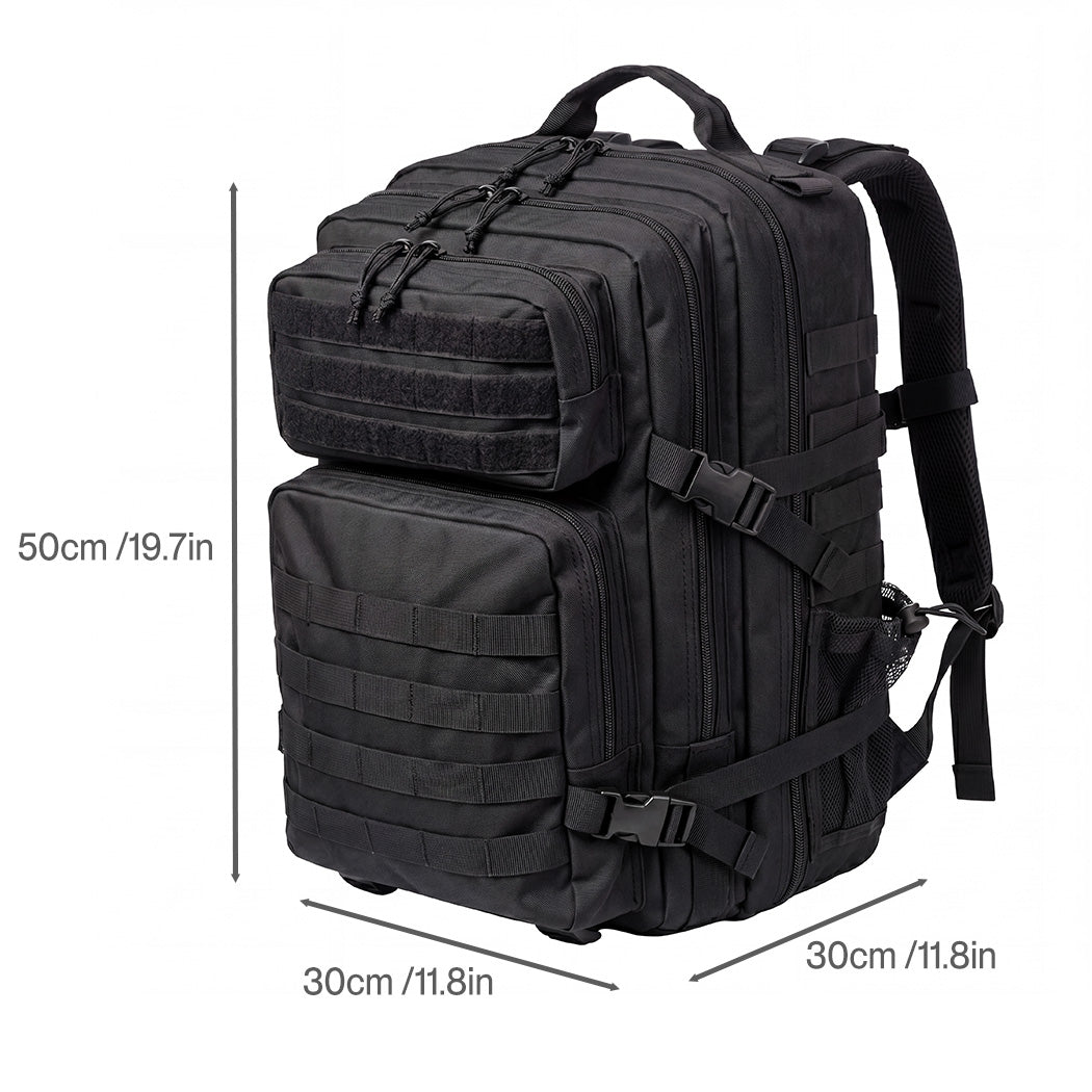 45L Tactical Backpack Hiking Rucksack Black | Simpledeals