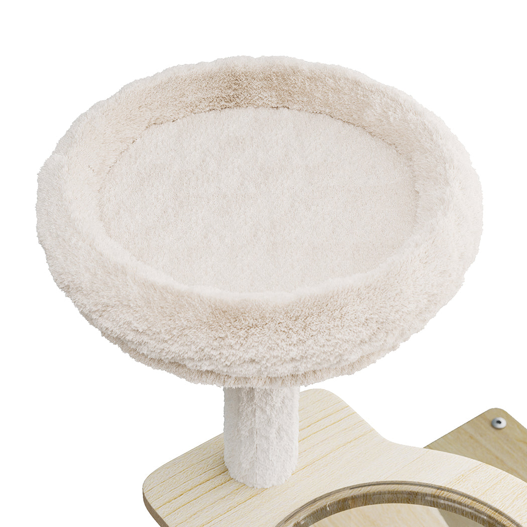 Cat Tree Tower Beige 50x40x120cm