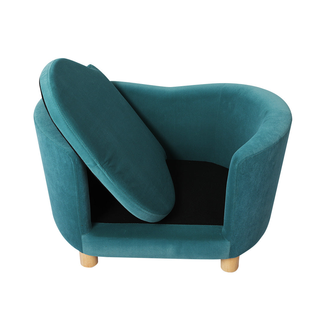 Pet Sofa Bed Dog Warm Soft Lounge Blue