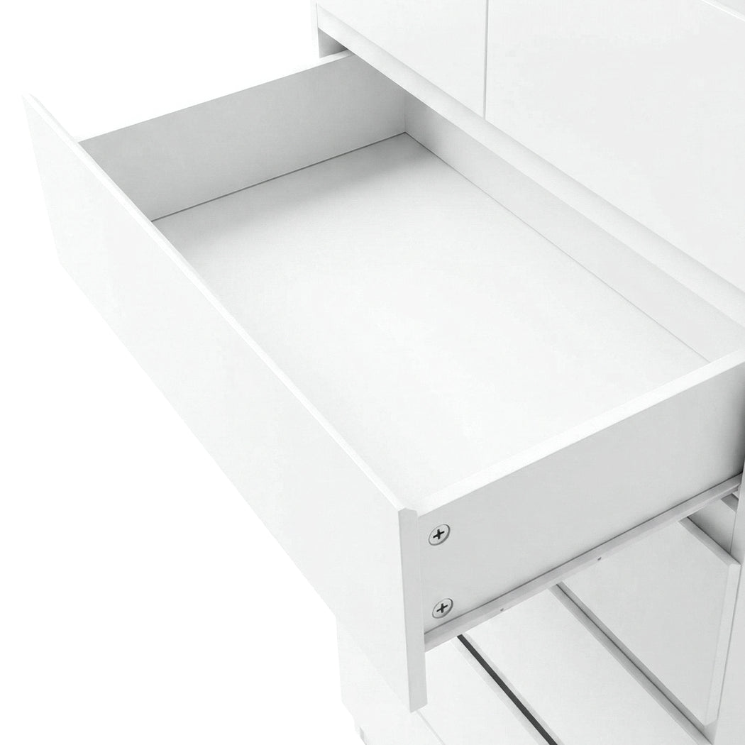 7 Drawer Tallboy Dresser White Storage Cabinet | Simpledeals
