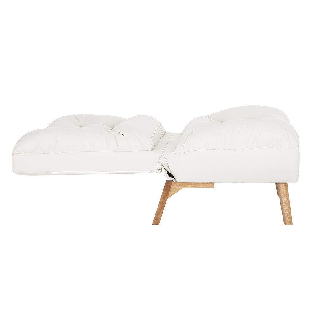 Premium Lounge Accent Chair Sofa Recliner Cream  High Back Support | Cream colour