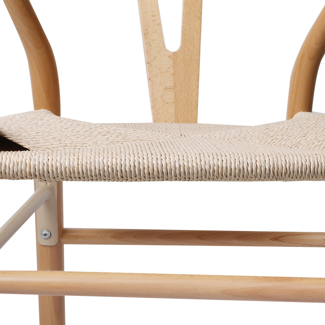 Minimalist 4x Dining Chairs Wooden Hans  Comfortable Design