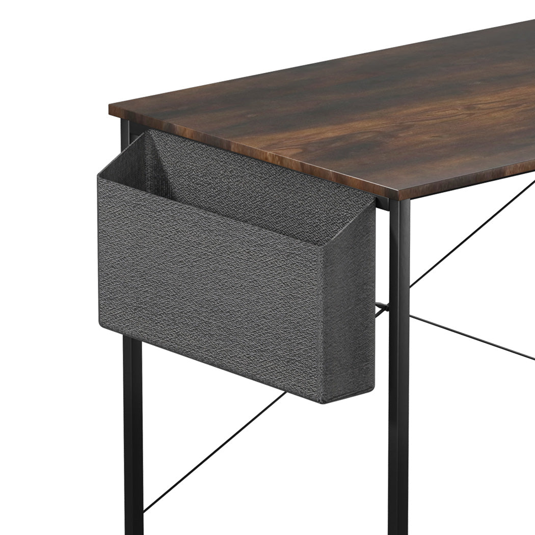 Wood finish - Functional L Shaped Computer Desk Corner Desk Brown  Wood Finish