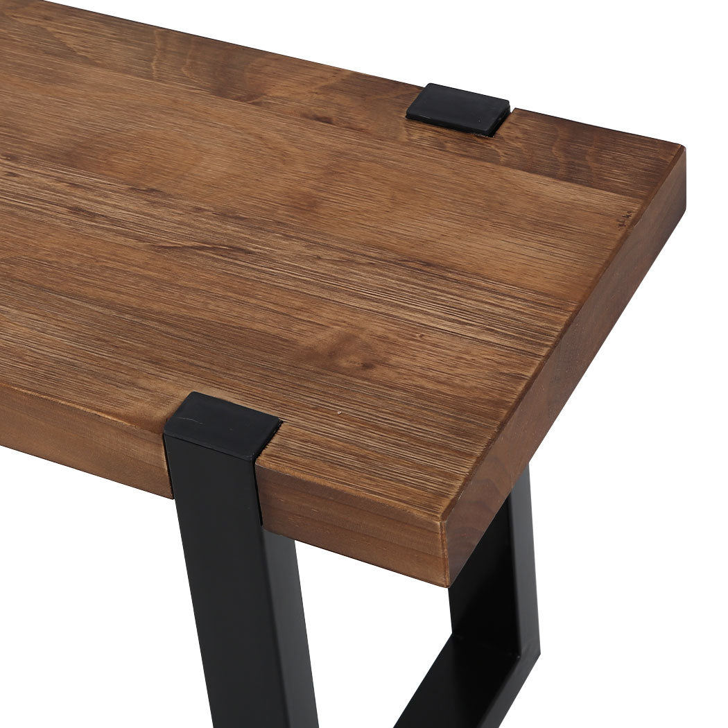 Premium 2x Dining Bench Chairs Wooden 140cm  Foldable Function