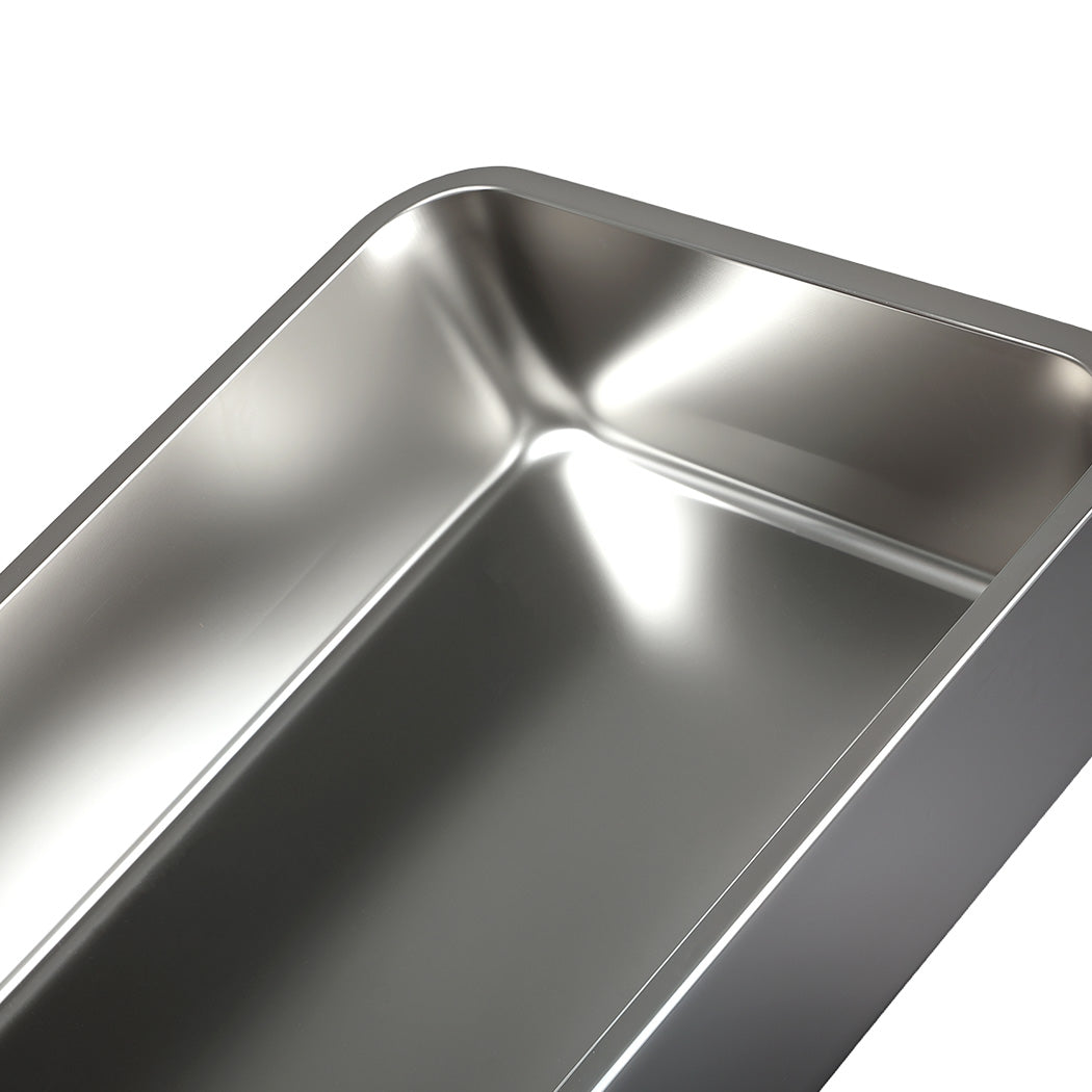 Stainless Steel Large Cat Litter Box 60x40x31.5cm