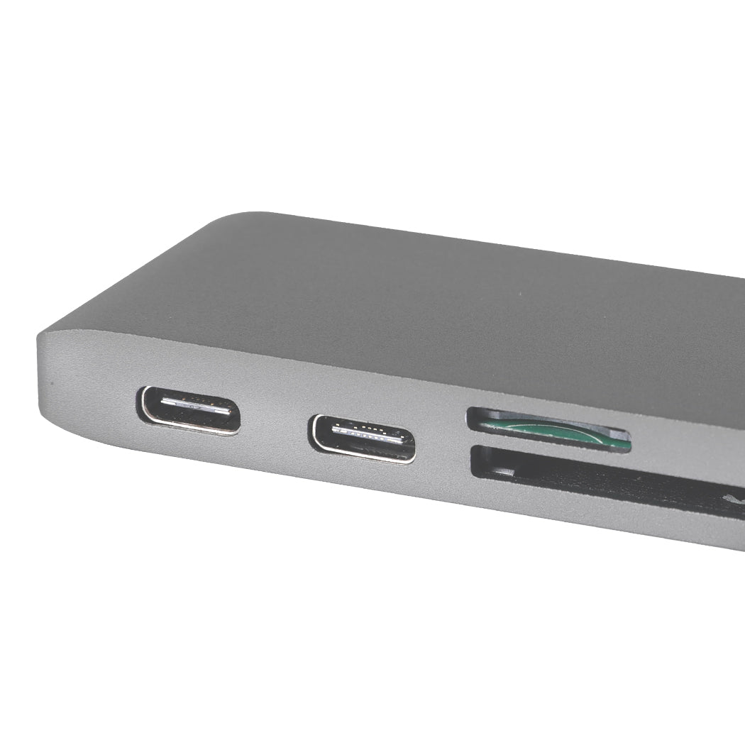 Grey colour - USB 3.0 Type-C HUB 6 Port Powered Adapter Grey