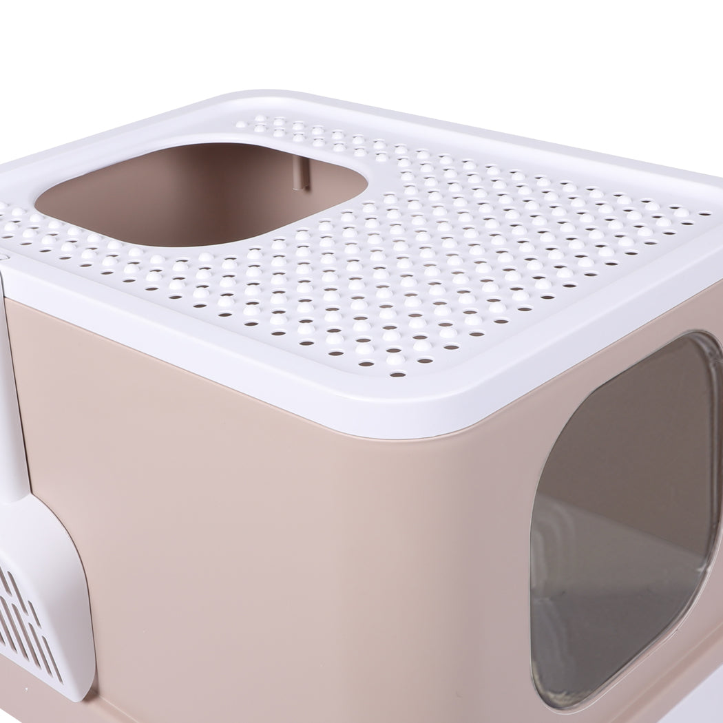 Cat Litter Box Fully Enclosed Kitty Coffee | SC4 id