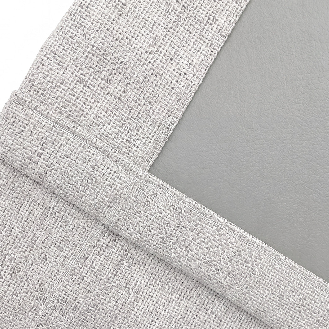 Blackout Curtains Linen Look 240cm 2 Panels | Simpledeals