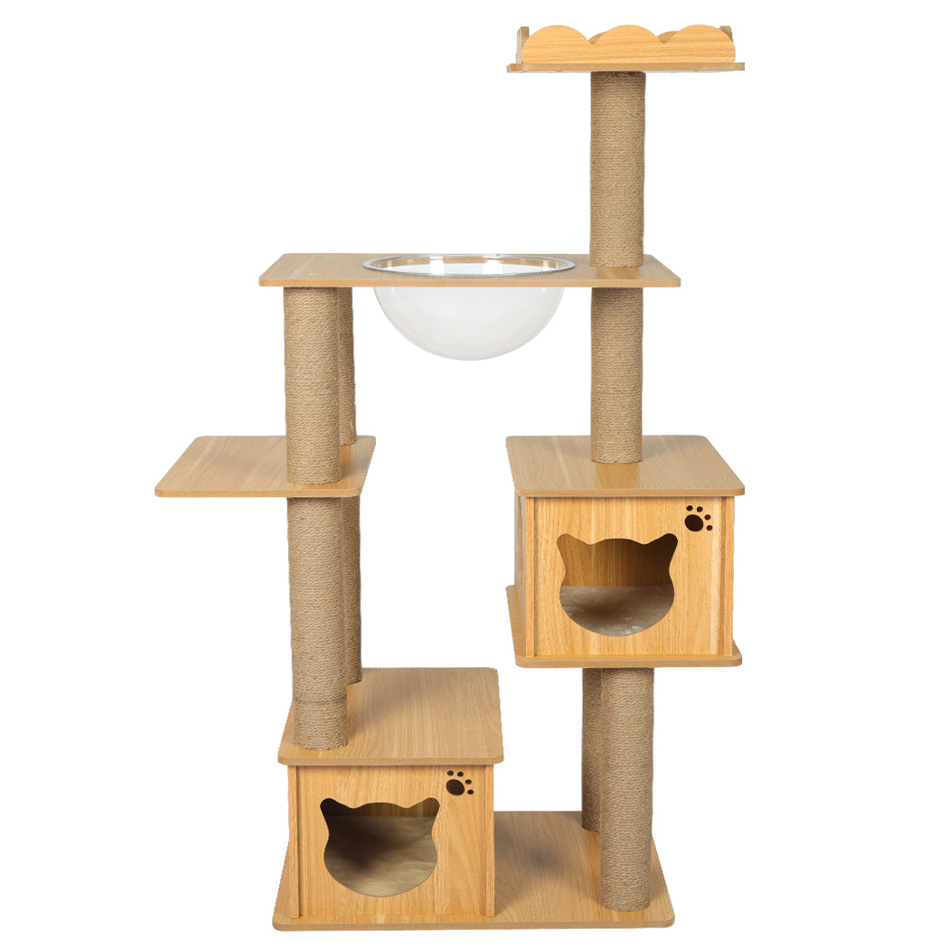 Cat Tree Scratching Post Natural 60x40x138cm