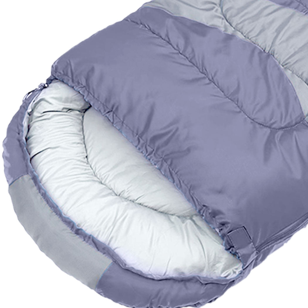 Single Sleeping Bag Outdoor Grey Lightweight Warm Camping Travel Bag