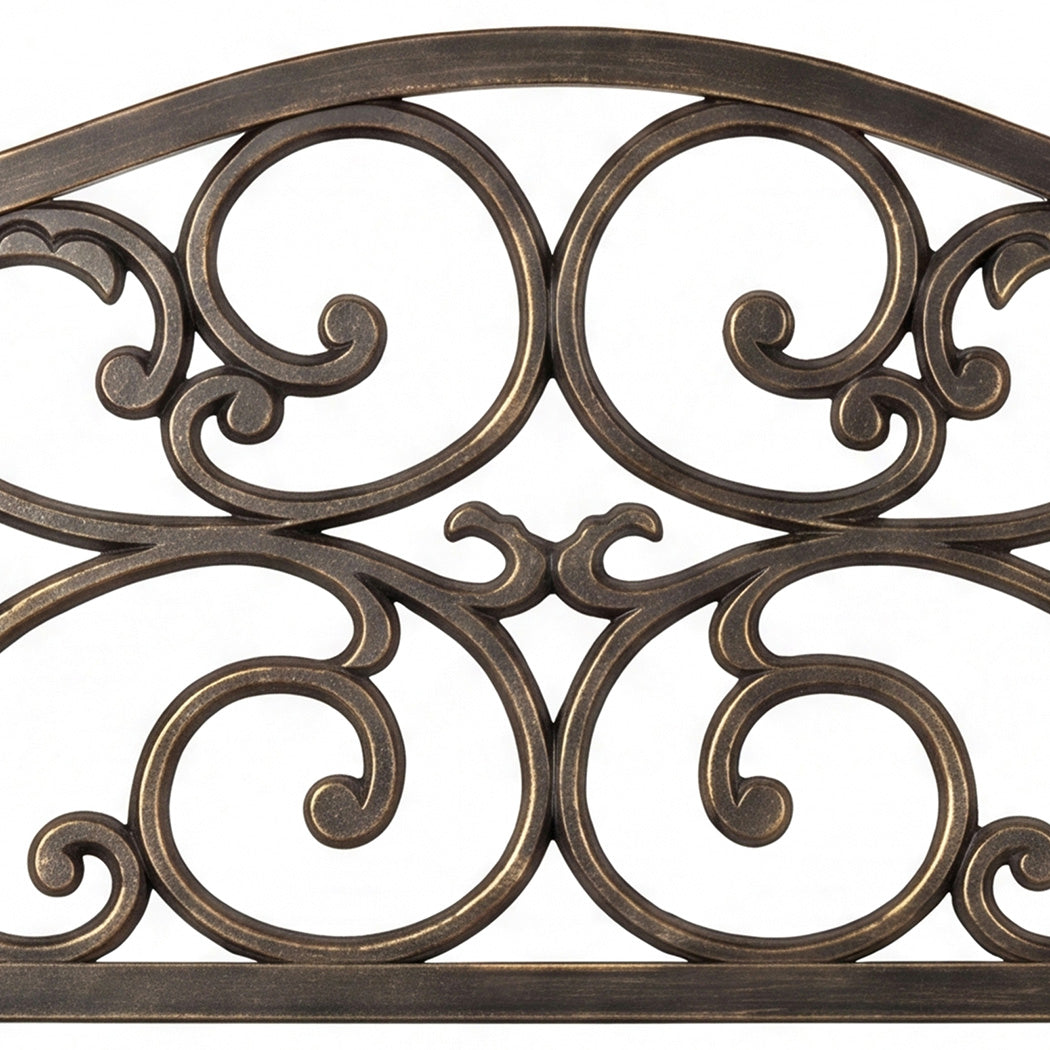 Cast Iron Garden Bench 3 Seater Bronze | Simpledeals