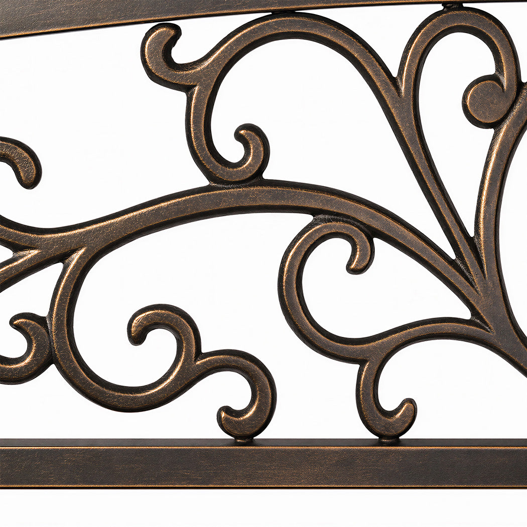 Cast Iron Garden Bench 3 Seat Antique Bronze | Simpledeals