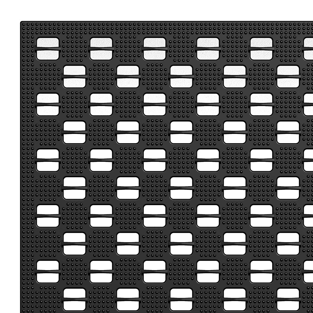 Front Door Mat Black Tpe 75x43cm