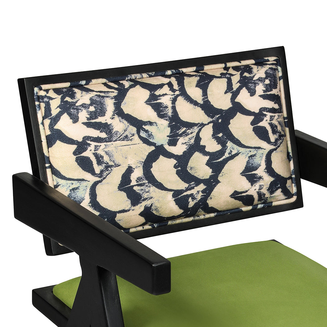 Compact 1X Dining Chair Retro Backrest Chair  Durable Frame with id4